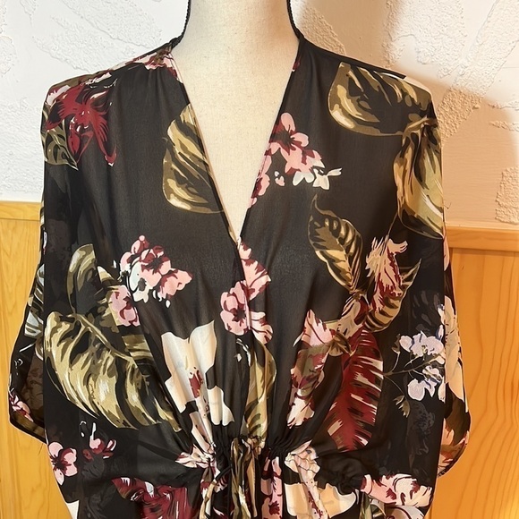 Walter Baker Floral Tillman Caftan Sz-OSFM - Picture 2 of 11